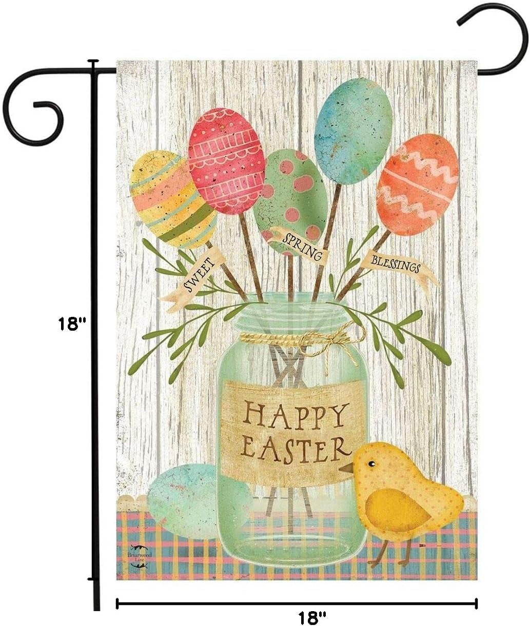 Spring Egg Bouquet Easter Garden Flag - 12.5" X 18" - Garden Flag Easter - Mini Easter Flag - Spring Garden Flag for Easter - Easter Yard Flag - Easter Flags for Garden